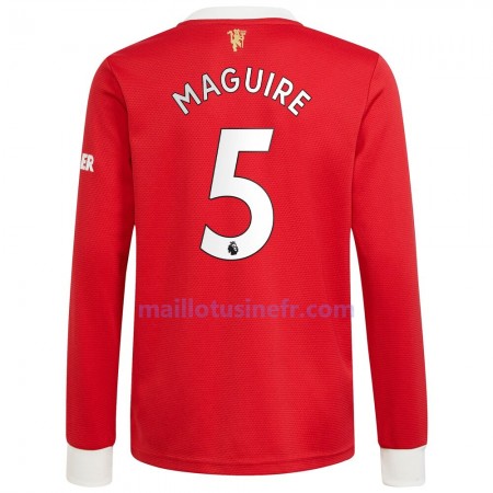 Maillot de Foot Manchester United Harry Maguire 5 Domicile 2021-22 Manches Longues Maillot de Foot Manchester United Harry Maguire 5 Domicile 2021-22 Manches Longues